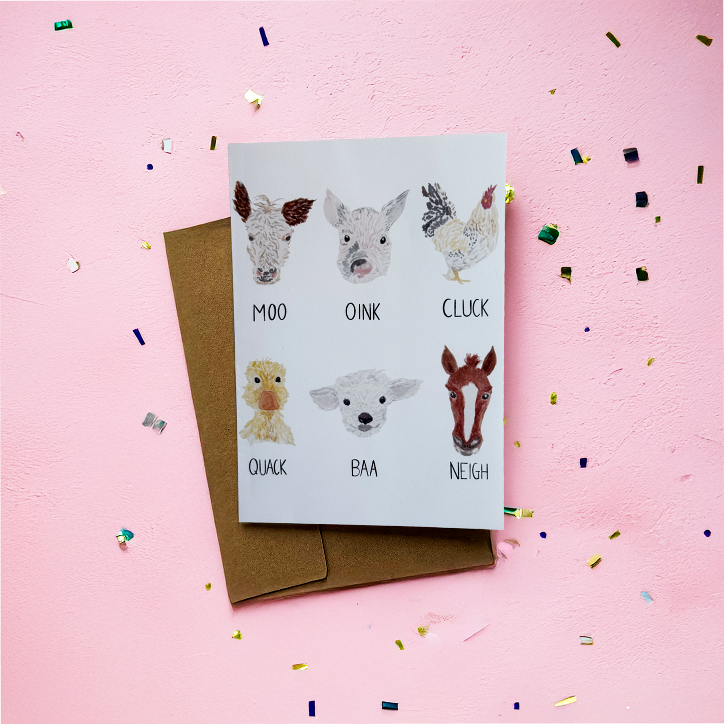 Farm Animal Sounds Greeting Card