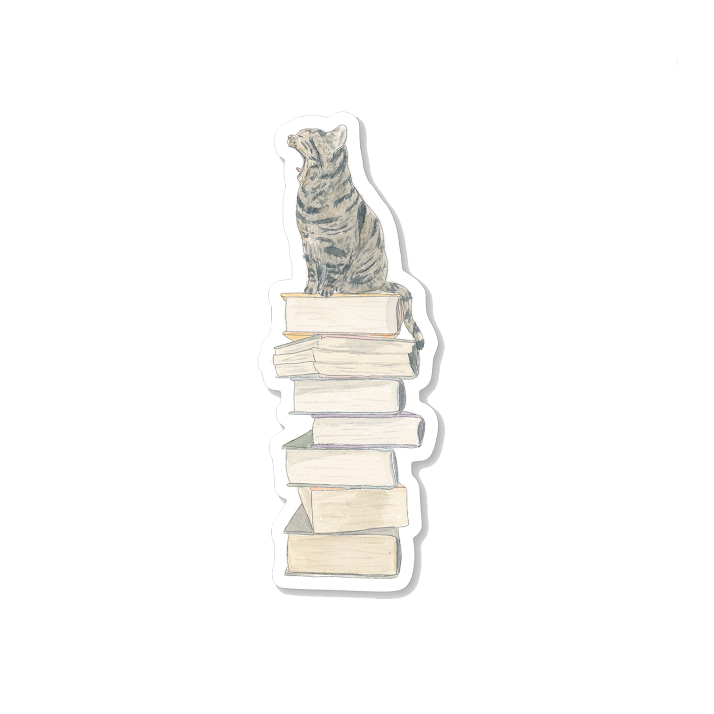 Bookish Cat Vinyl Sticker