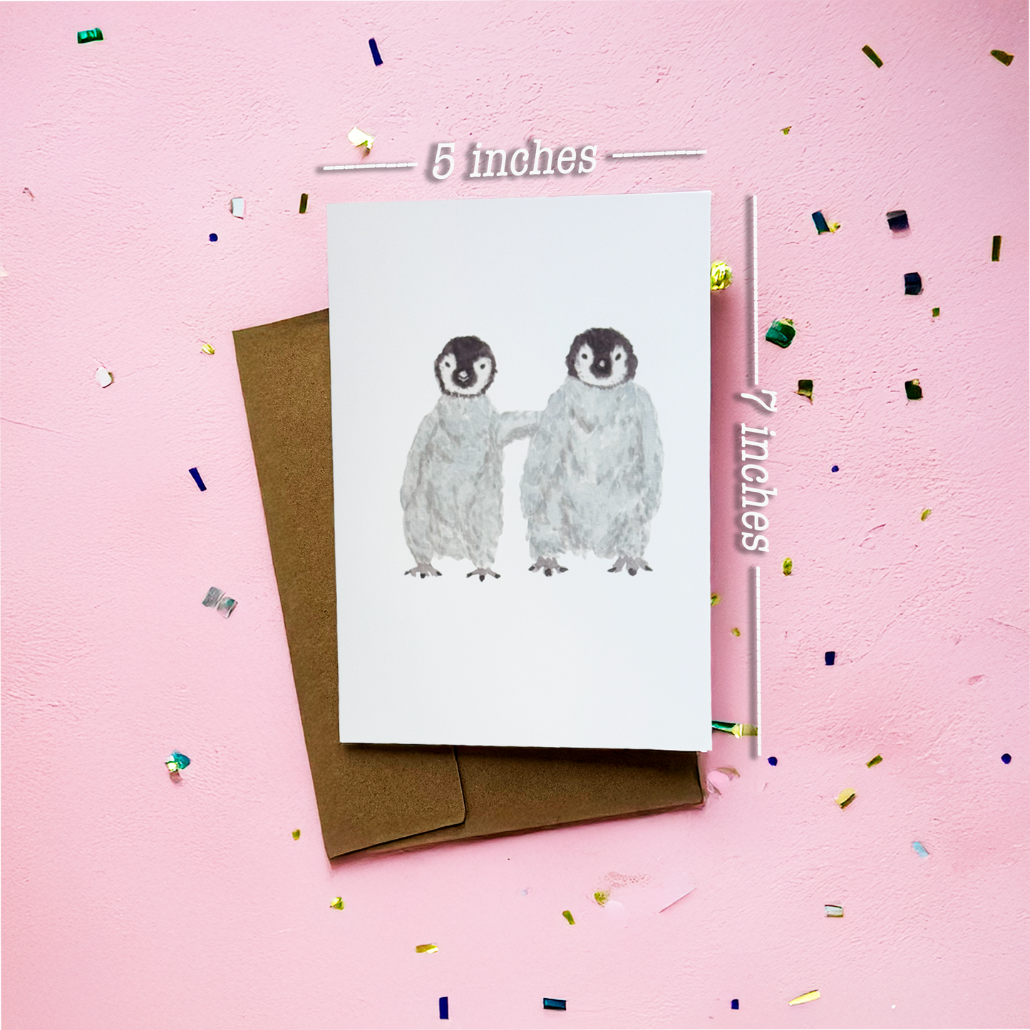 Cozy Penguins Greeting Card