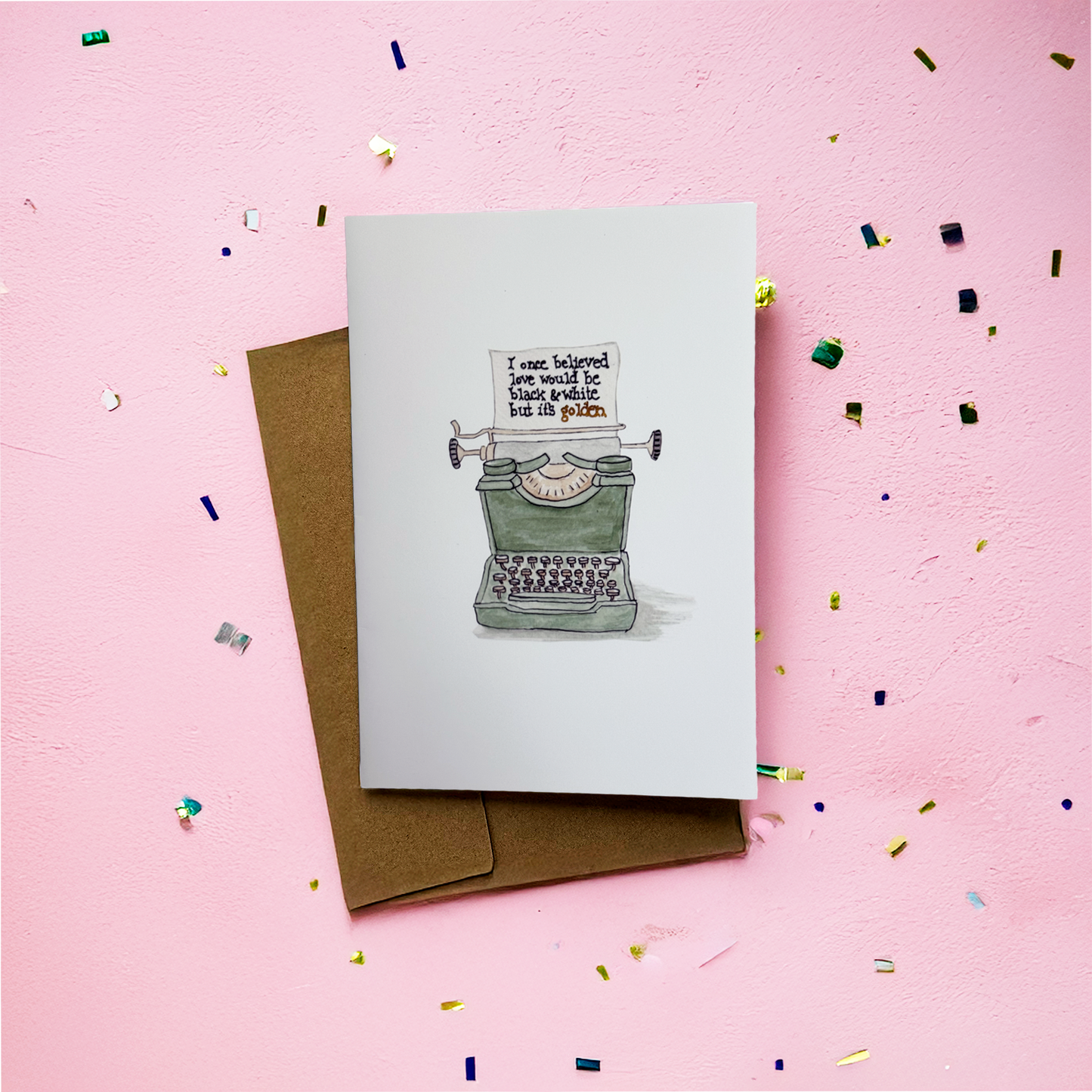 Love is Golden Greeting Card