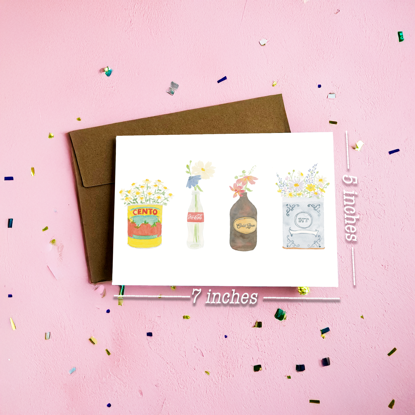 Flower Bunches Greeting Card
