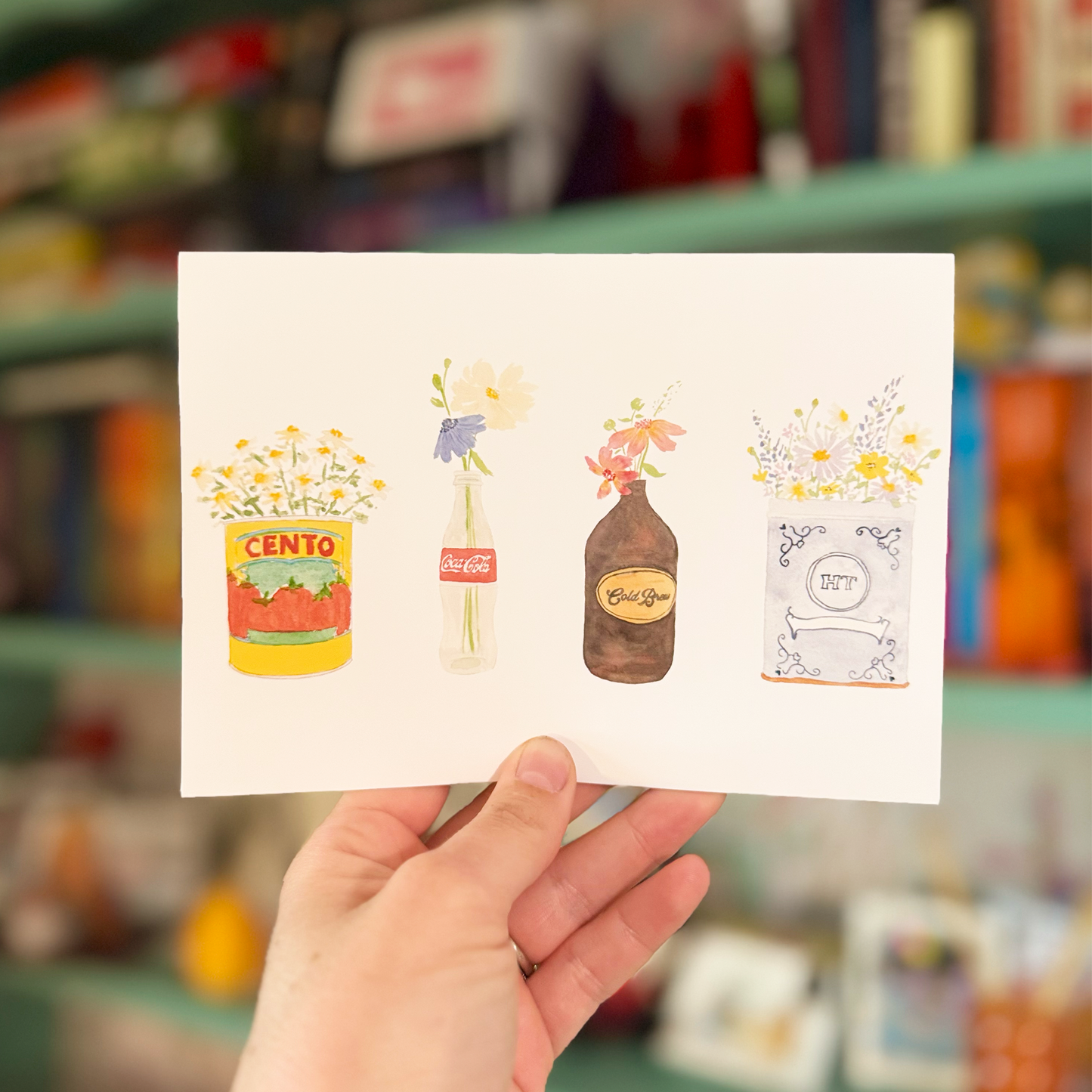 Flower Bunches Greeting Card
