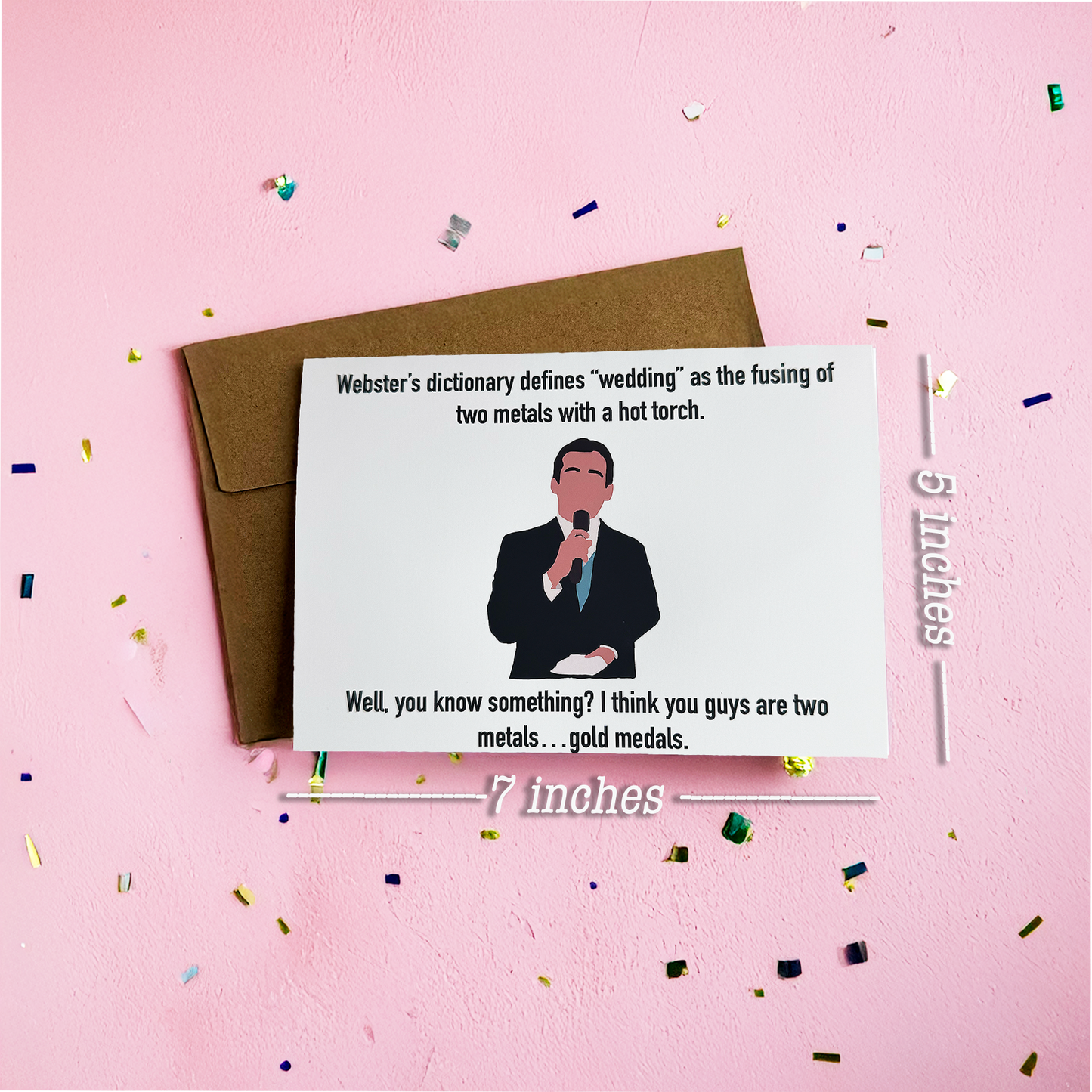 Gold Medals Wedding Card