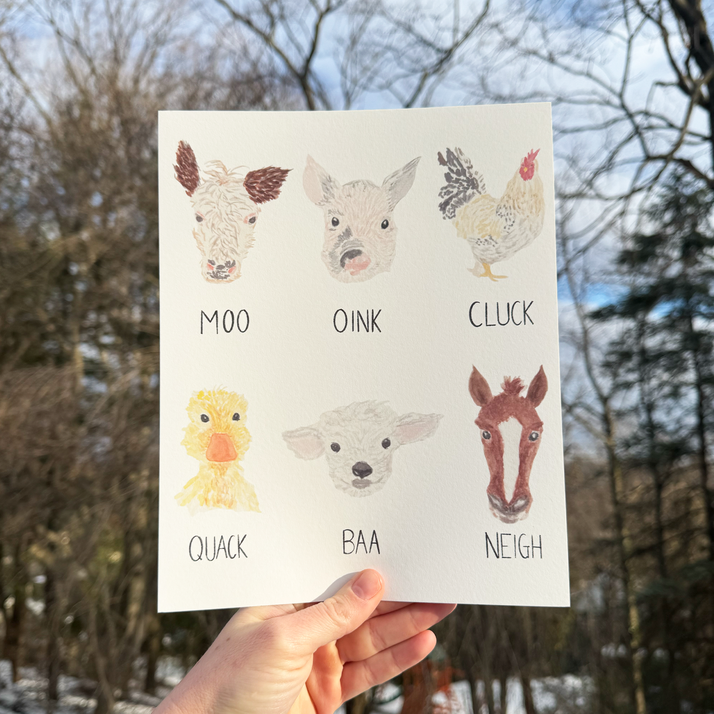 Farm Animal Sounds Art Print