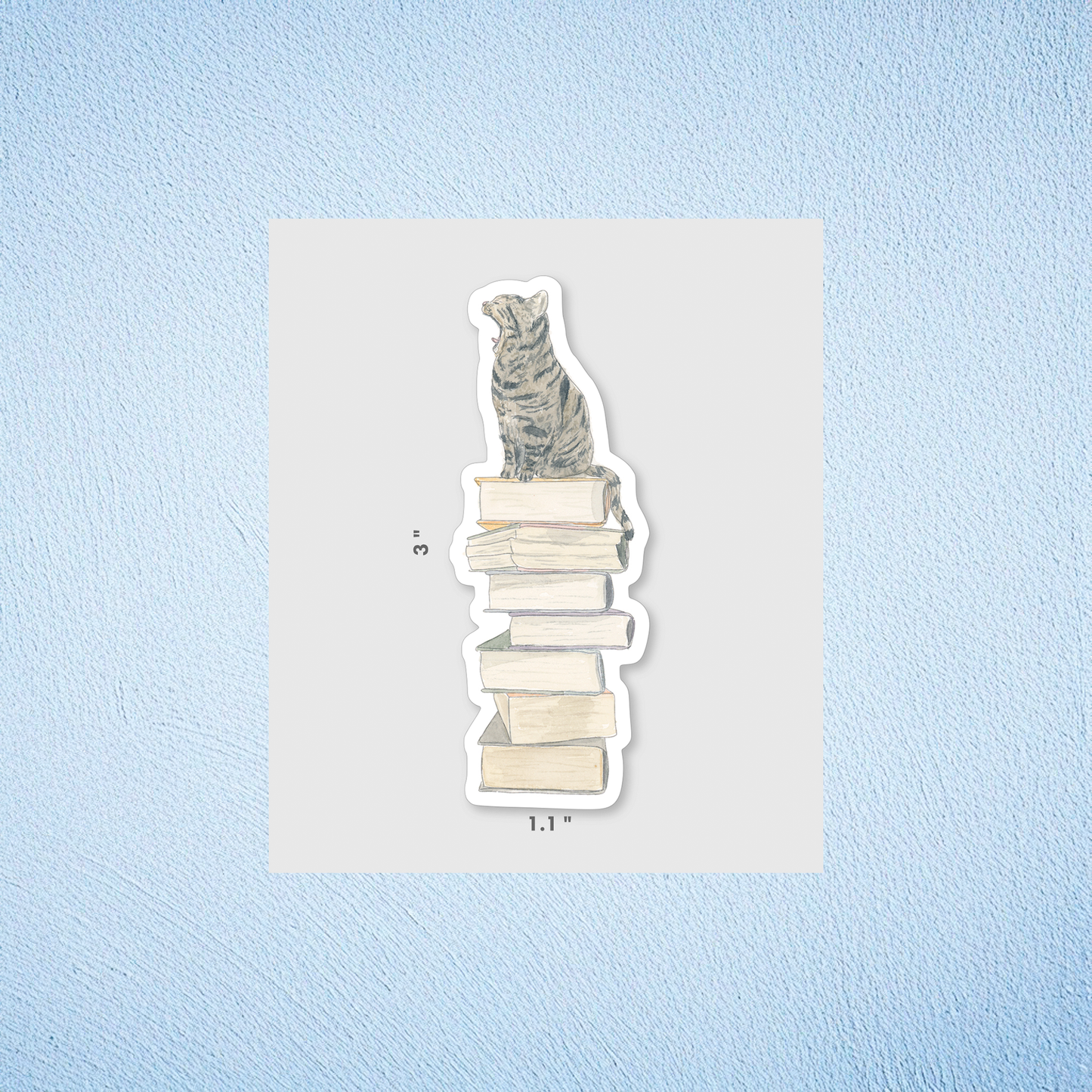 Bookish Cat Vinyl Sticker