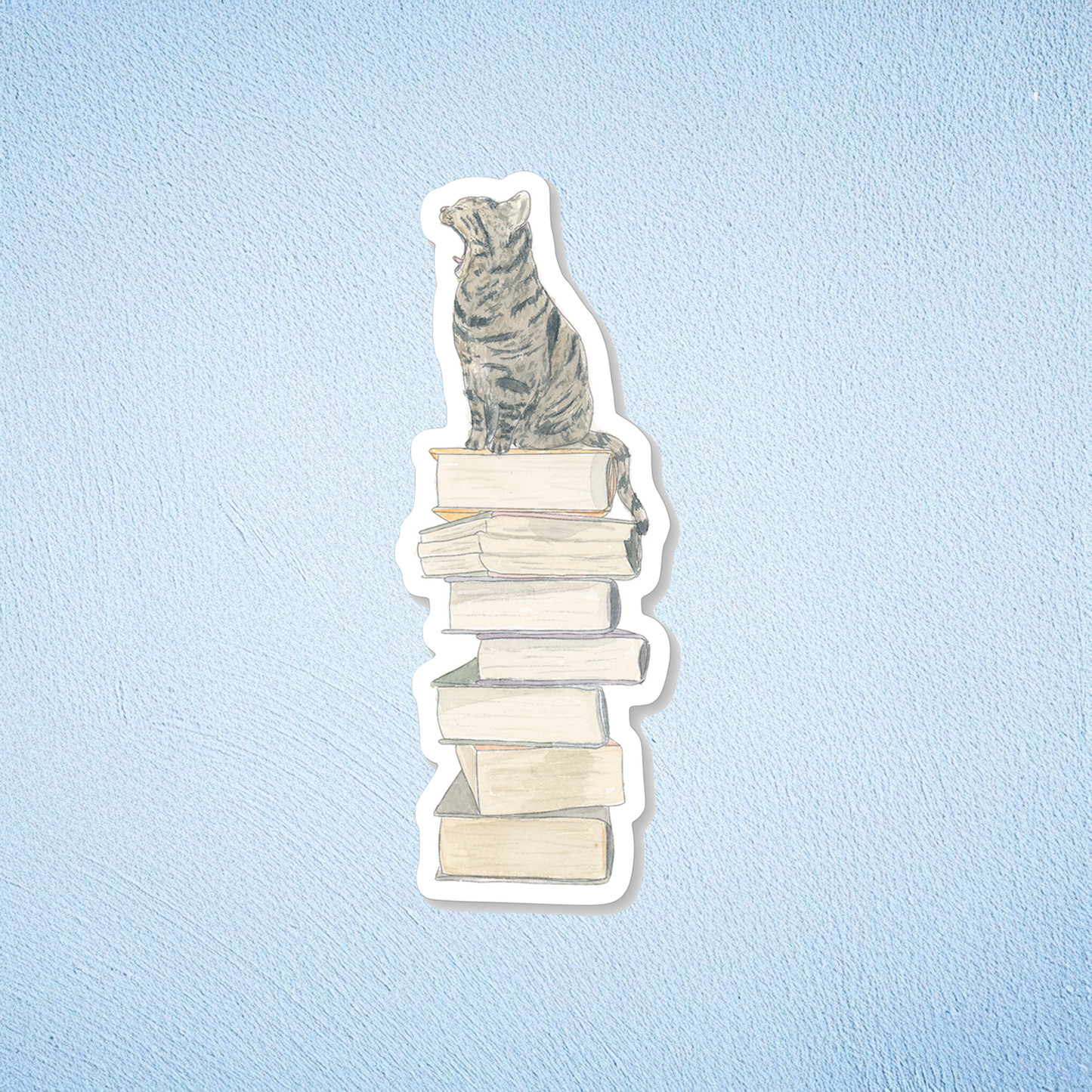 Bookish Cat Vinyl Sticker