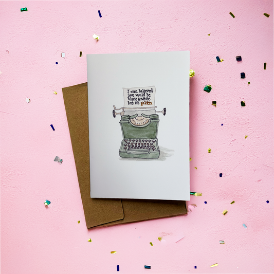 Love is Golden Greeting Card