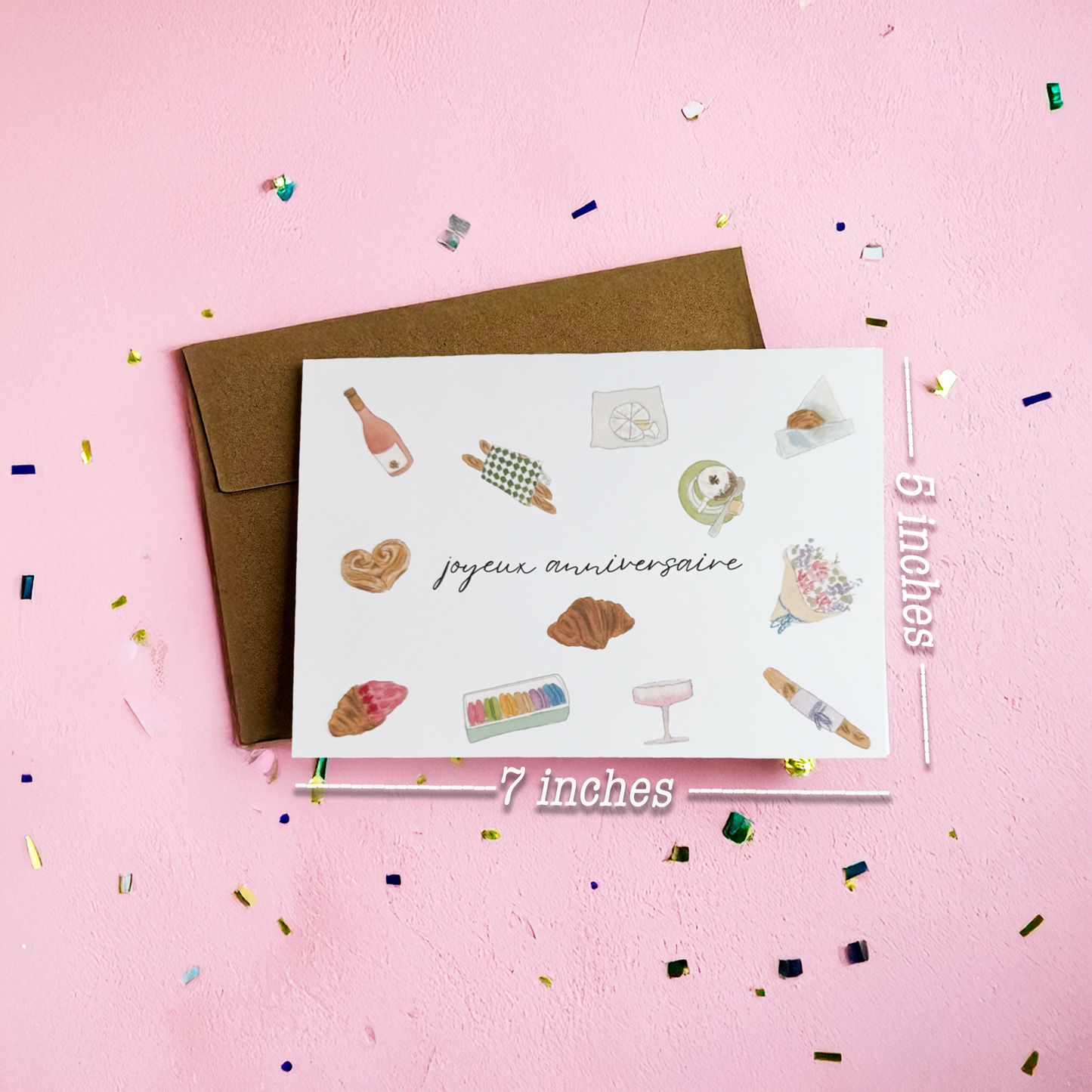 French Charms Birthday Card