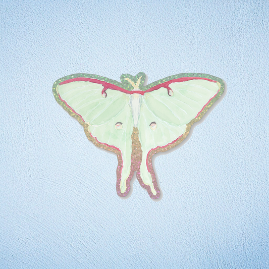 Luna Moth Vinyl Sticker