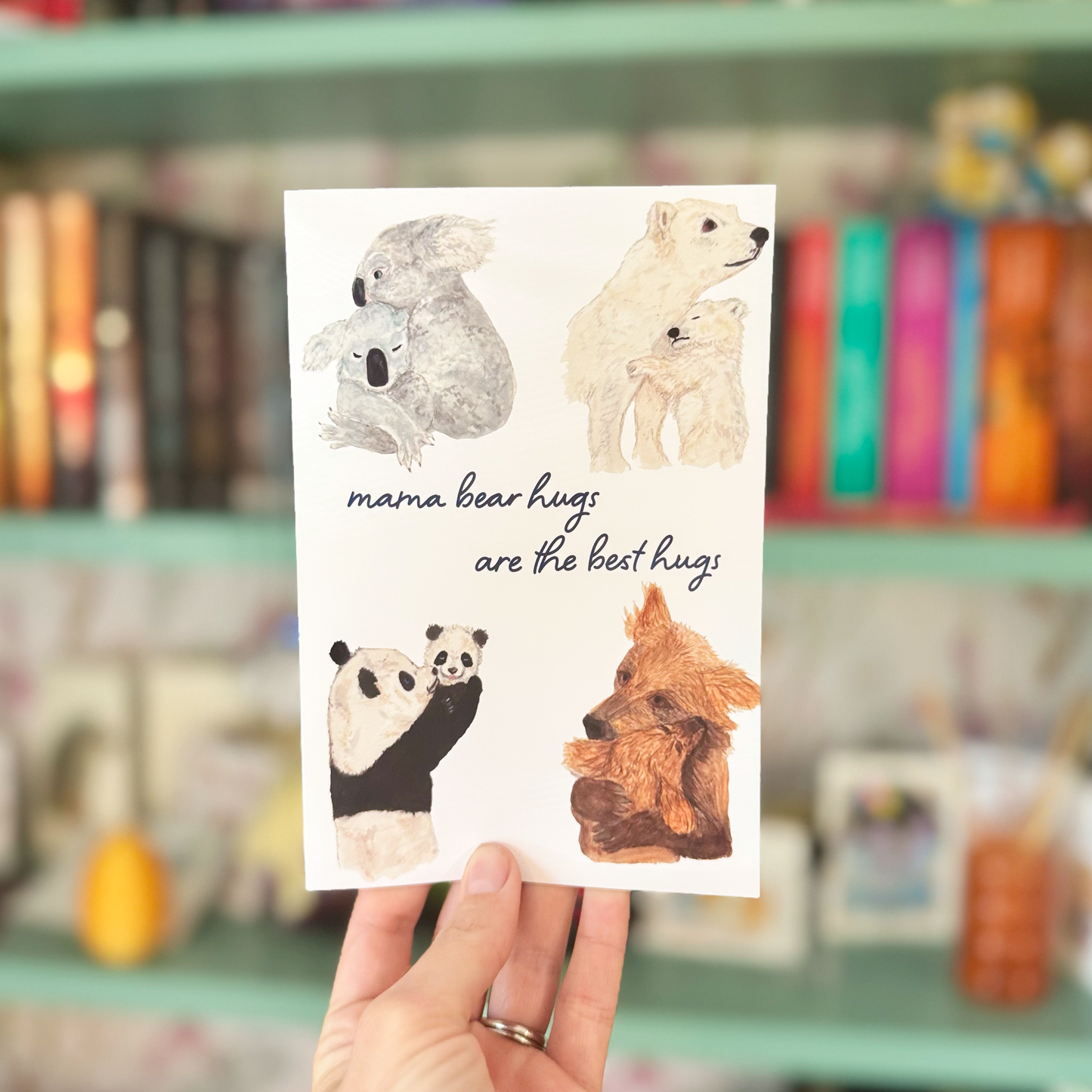 Mama Bear Hugs Greeting Card