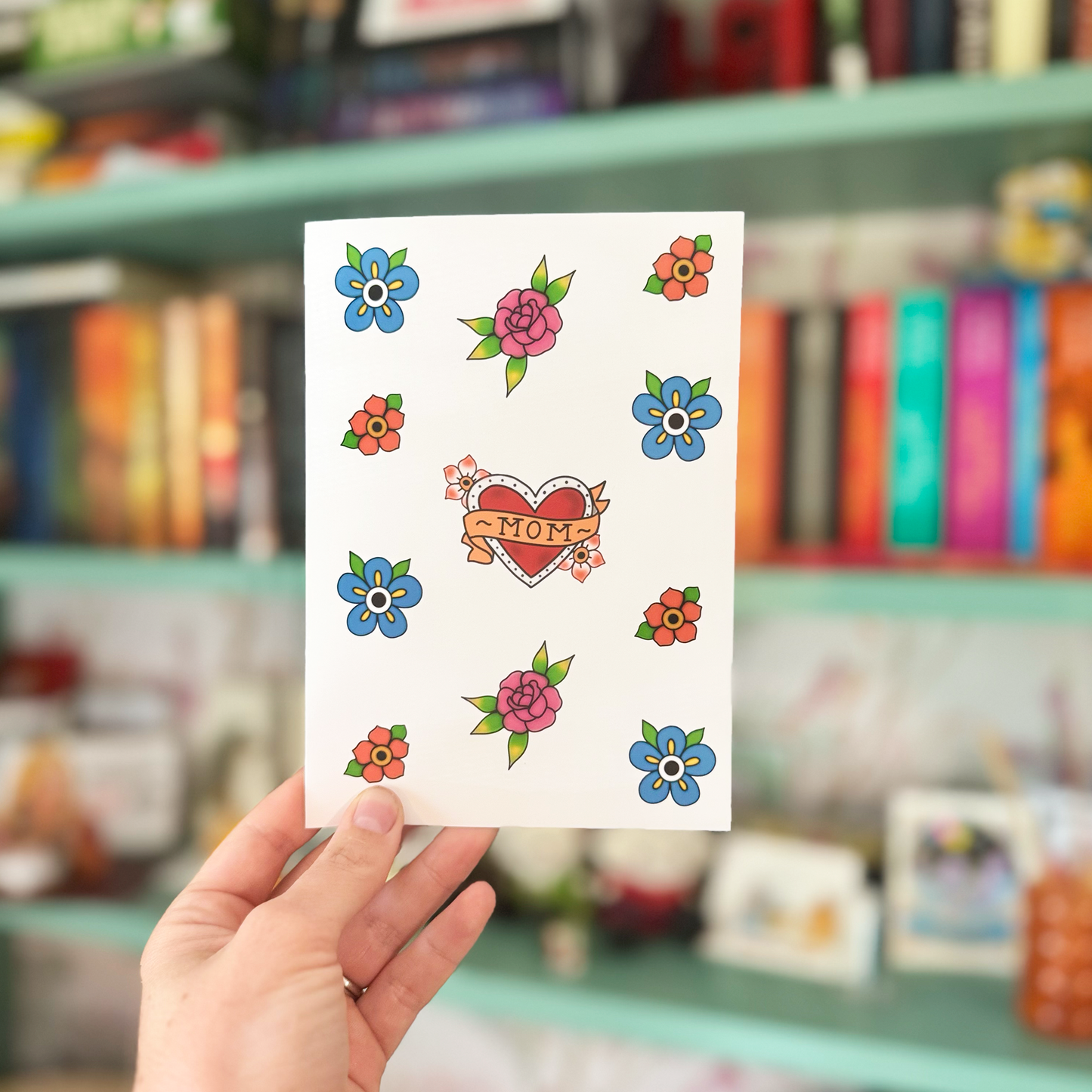 Traditional Tattoo Mom Greeting Card