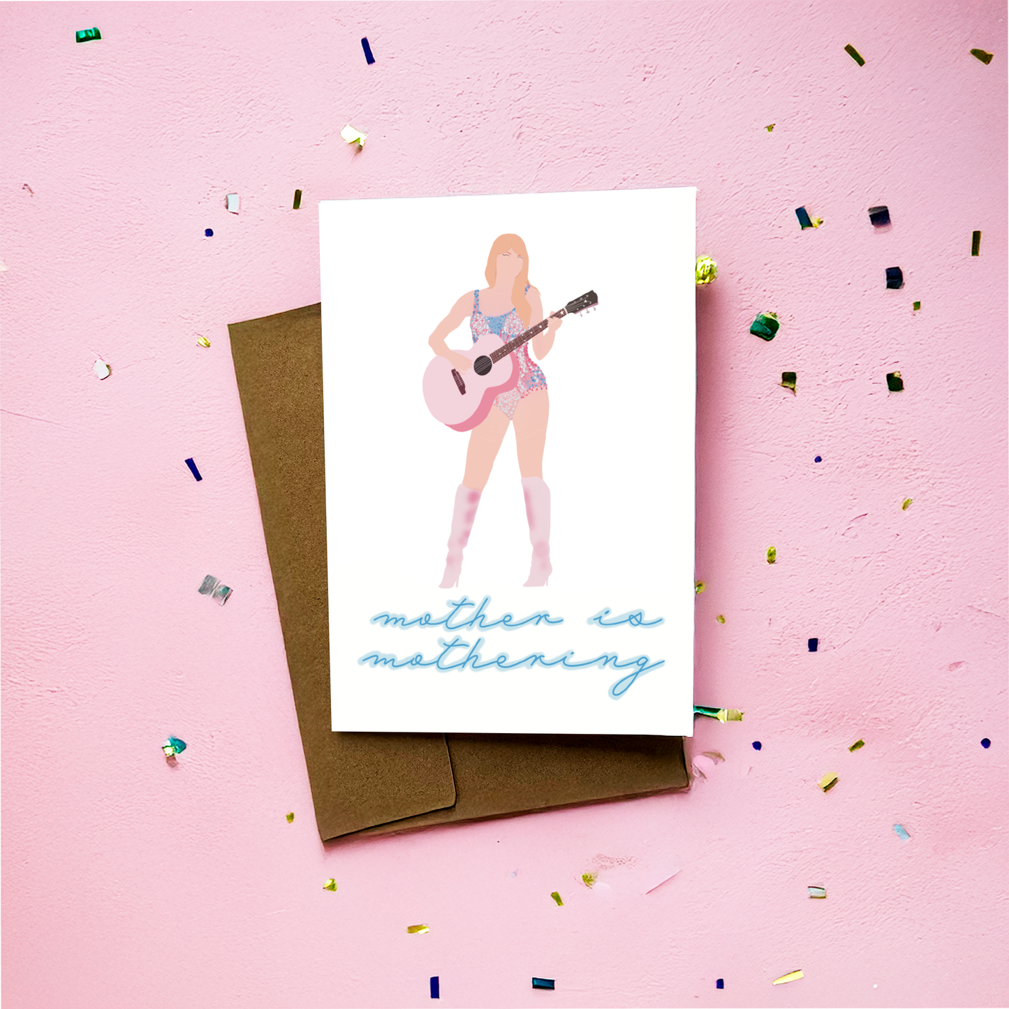 Mother is Mothering Greeting Card