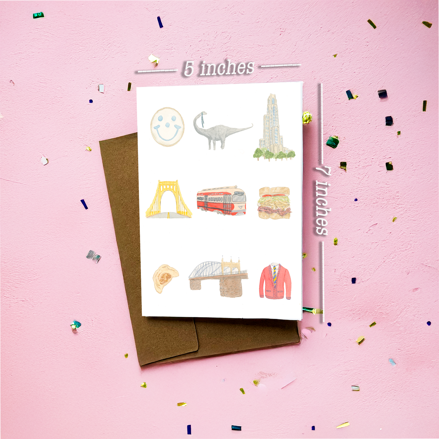 Pittsburgh Charms Greeting Card