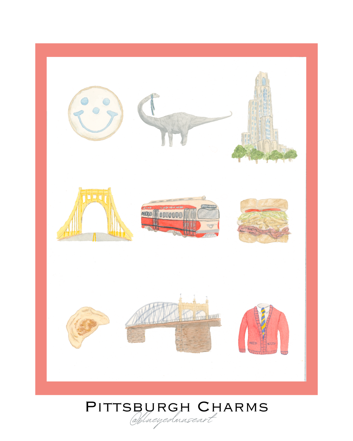 Pittsburgh Charms Art Print
