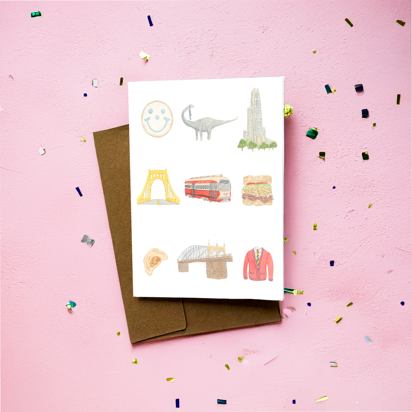 Pittsburgh Charms Greeting Card