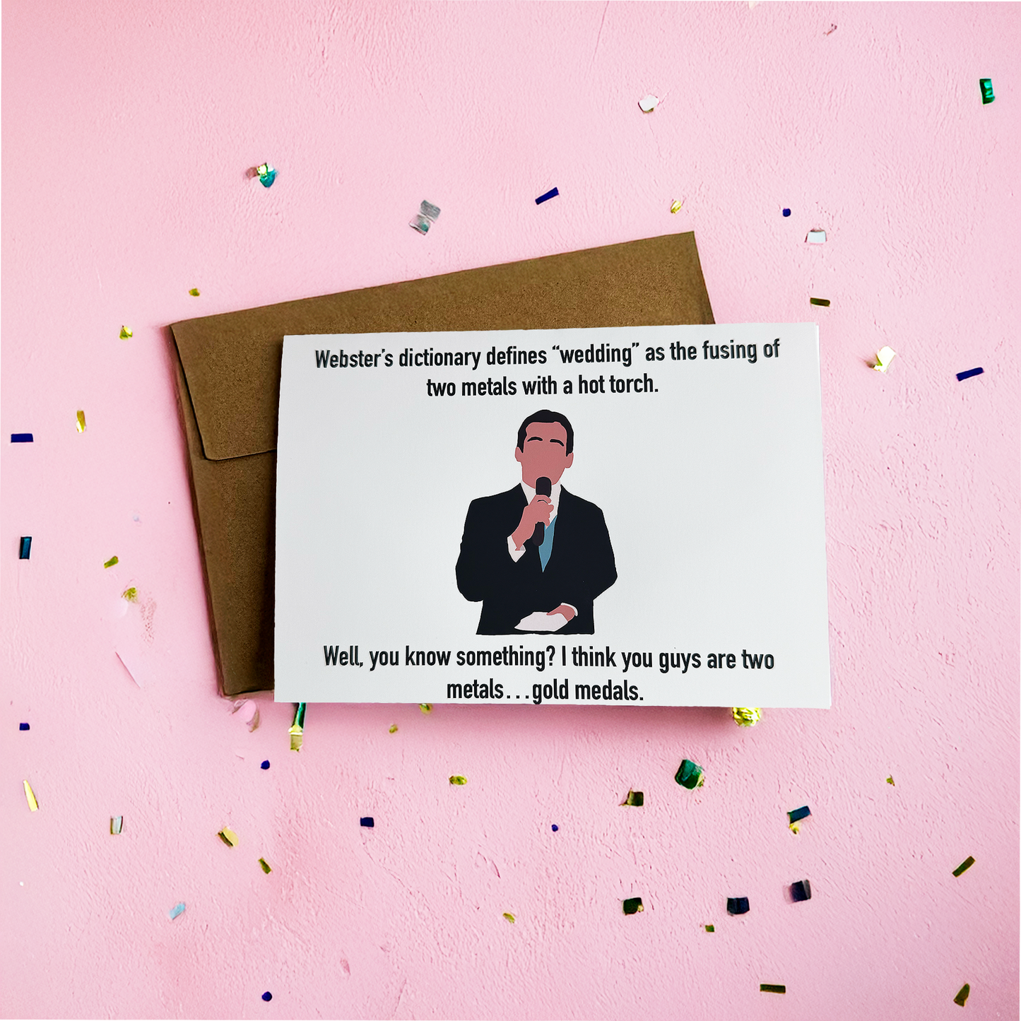 Gold Medals Wedding Card